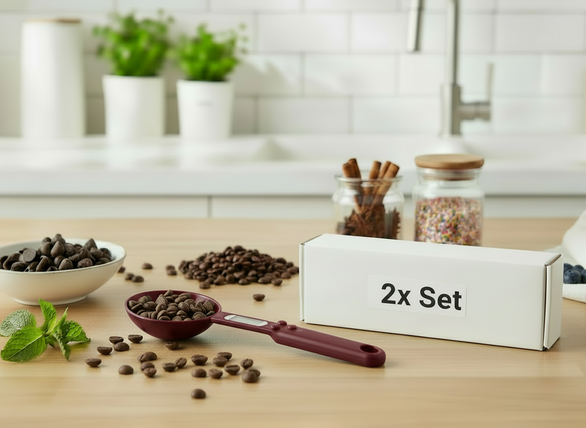 Mini digitale Löffelwaage – elektronische Küchenwaage (2x Set)