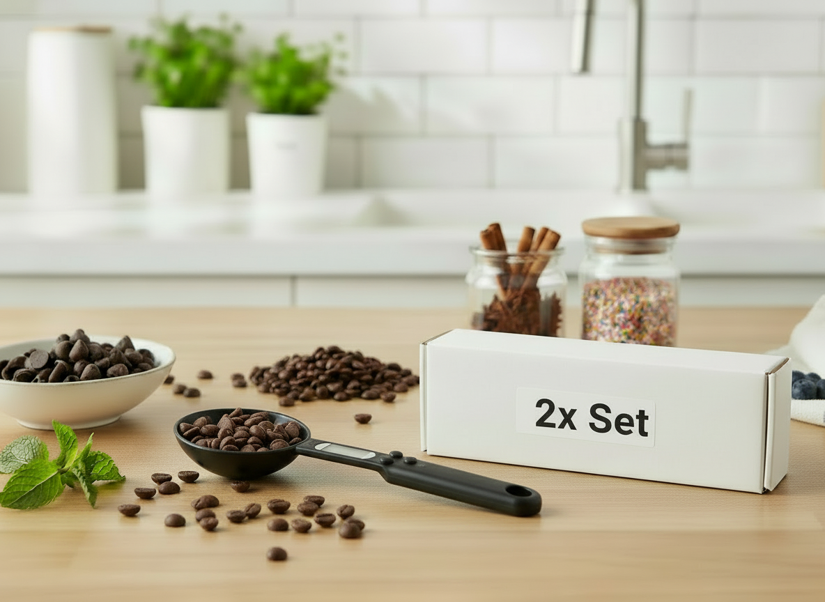 Mini digitale Löffelwaage – elektronische Küchenwaage (2x Set)