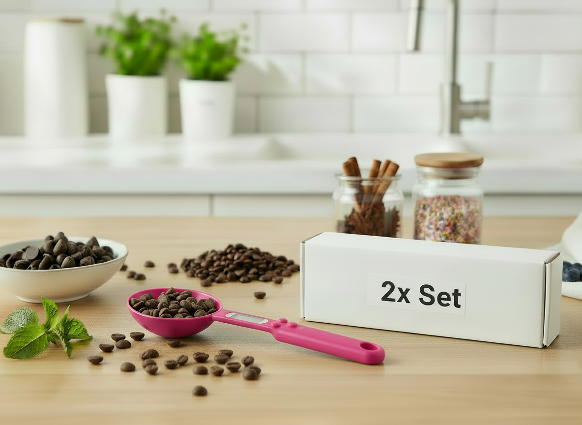 Mini digitale Löffelwaage – elektronische Küchenwaage (2x Set)