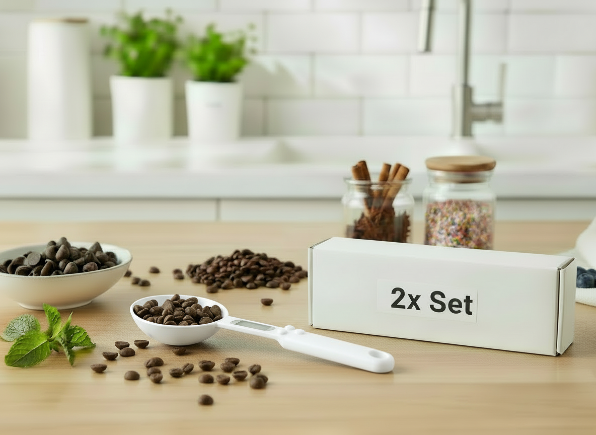 Mini digitale Löffelwaage – elektronische Küchenwaage (2x Set)