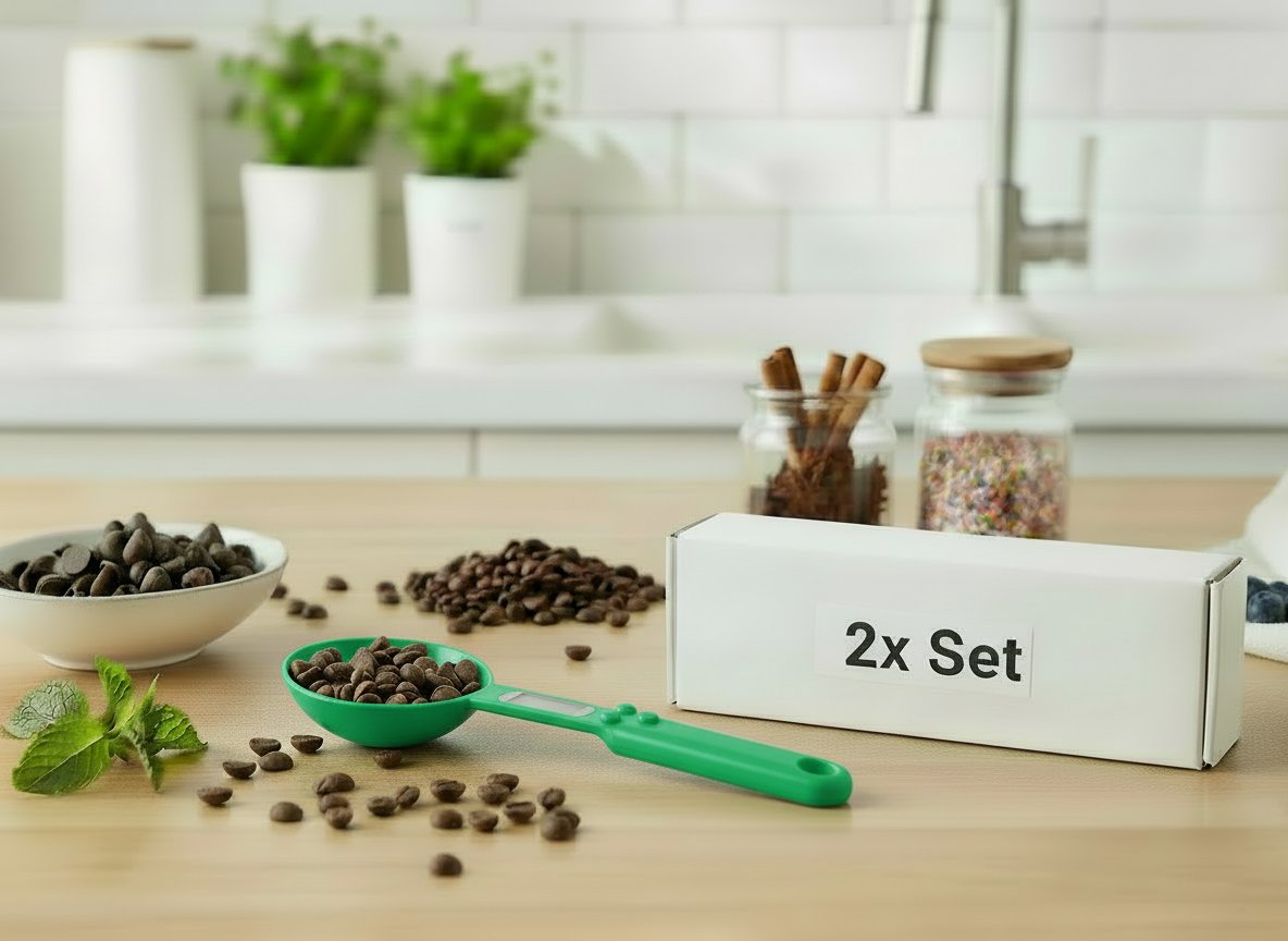 Mini digitale Löffelwaage – elektronische Küchenwaage (2x Set)